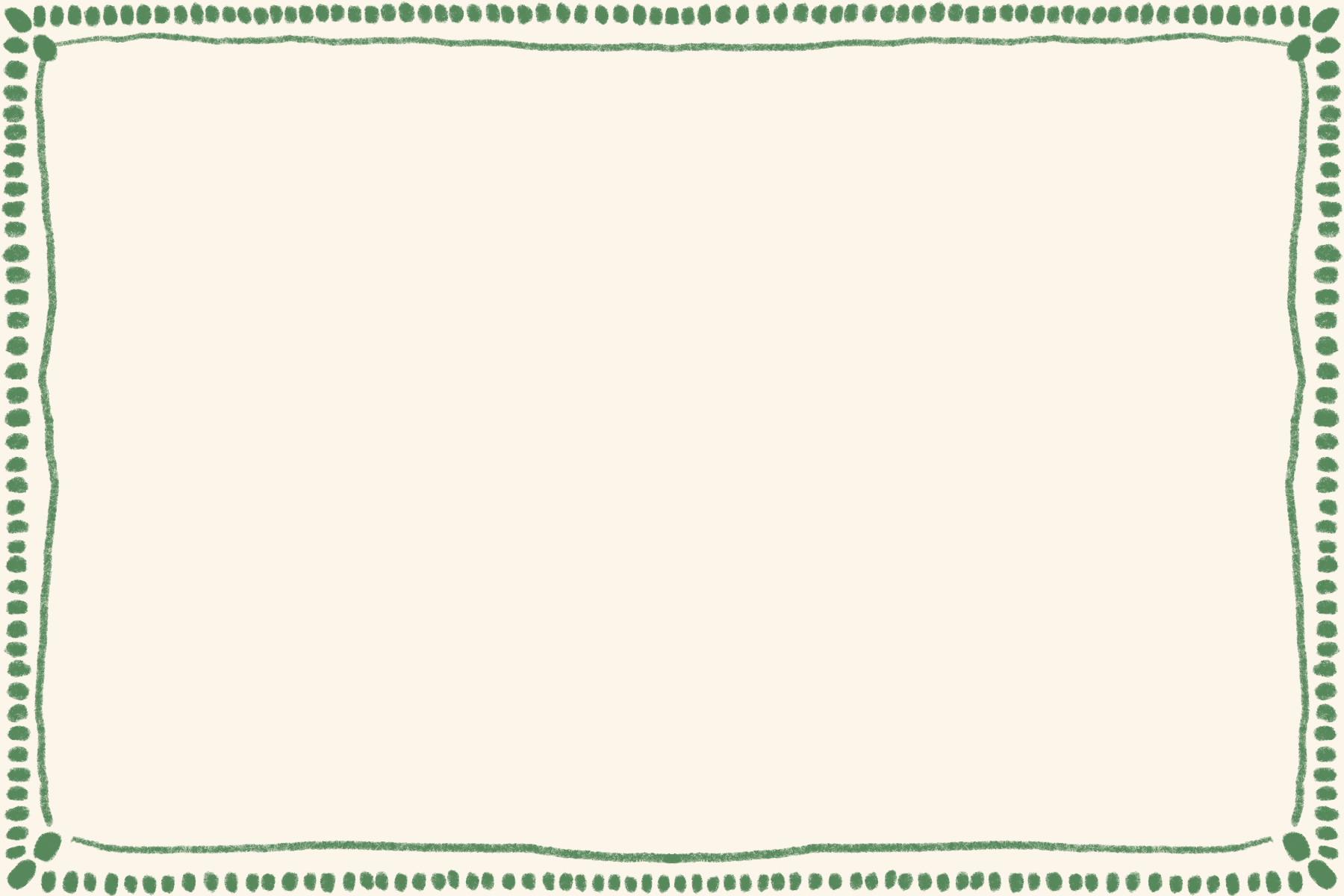 Green dotted postcard border