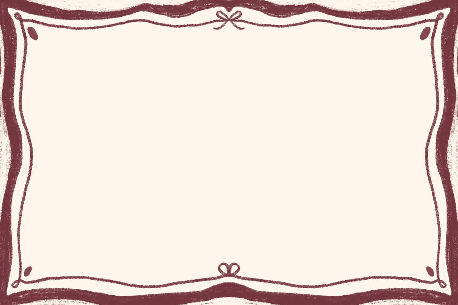Dark red ribbon postcard border