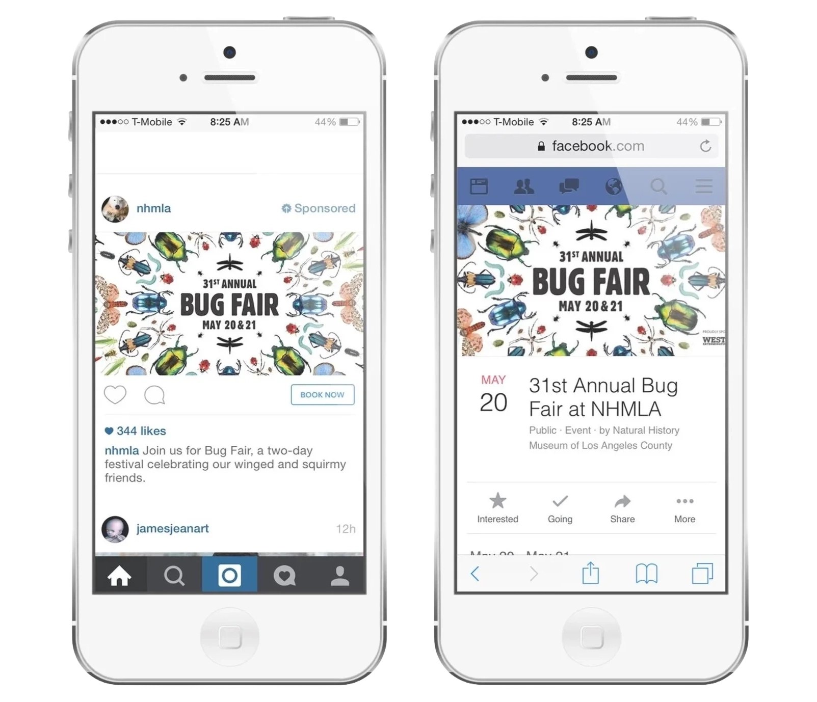 Bug Fair mobile ads