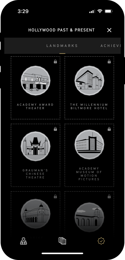 Hollywood Past and Present app screen 1