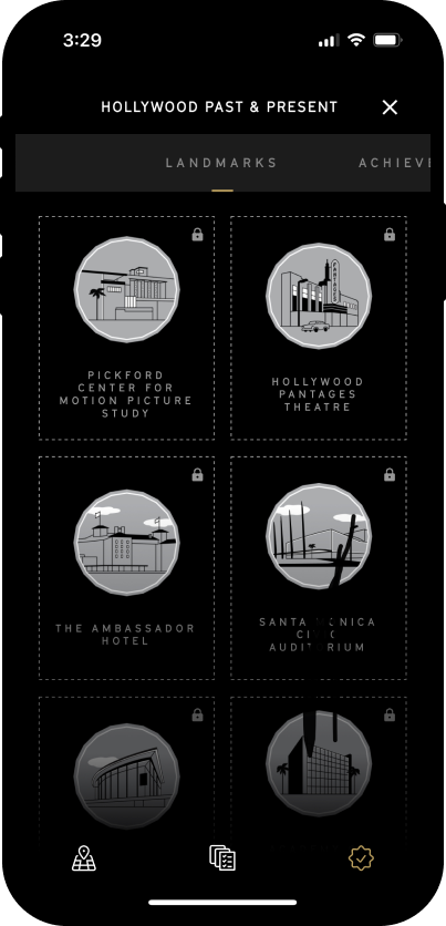 Hollywood Past and Present app screen 2
